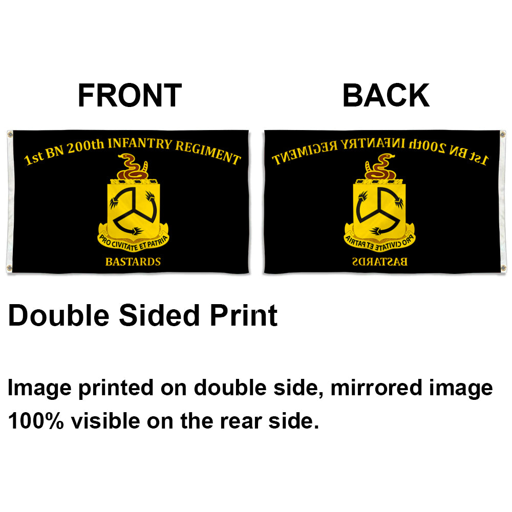 1st BN 200th Infantry Regiment flag 3x5ft banner man cave