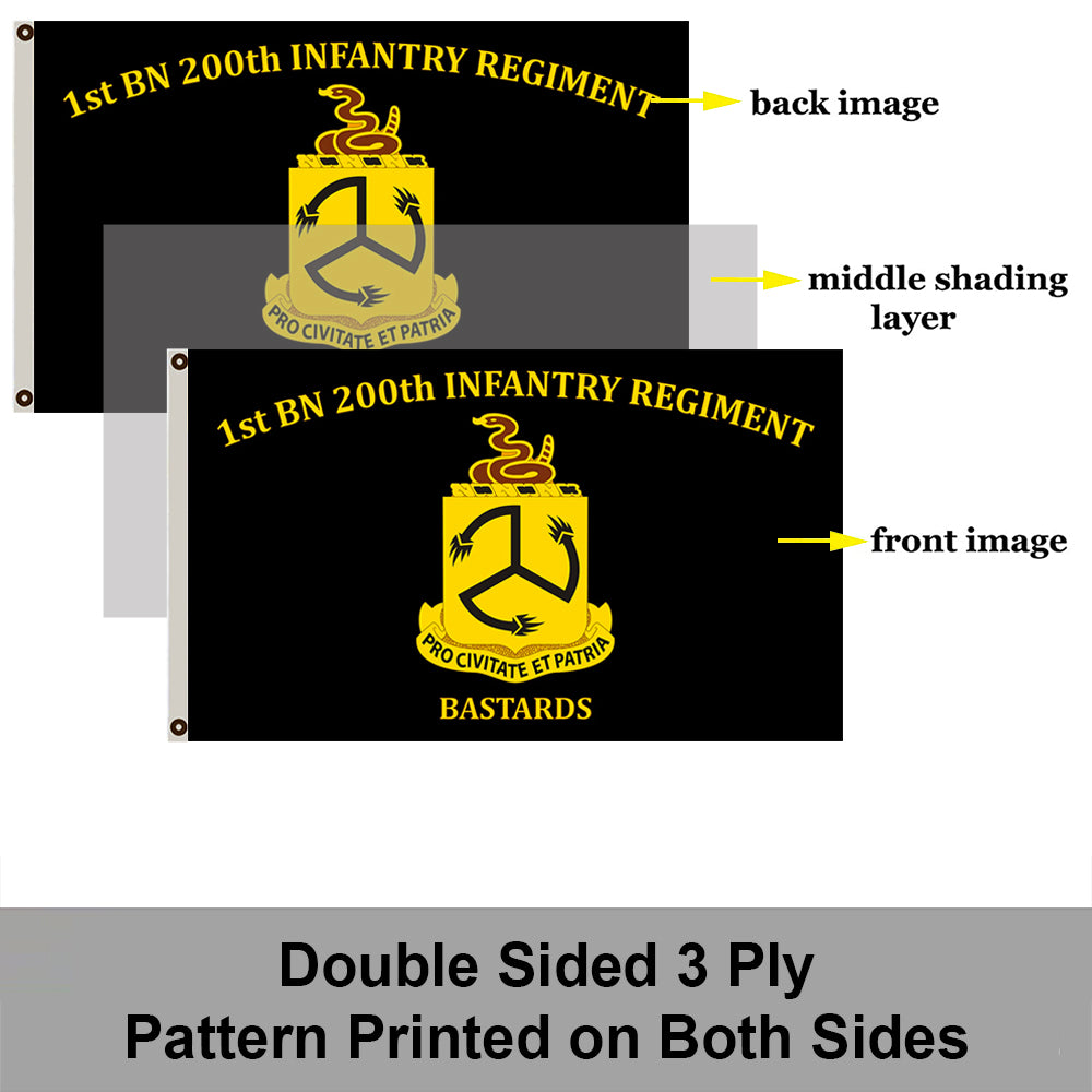 1st BN 200th Infantry Regiment flag 3x5ft banner man cave