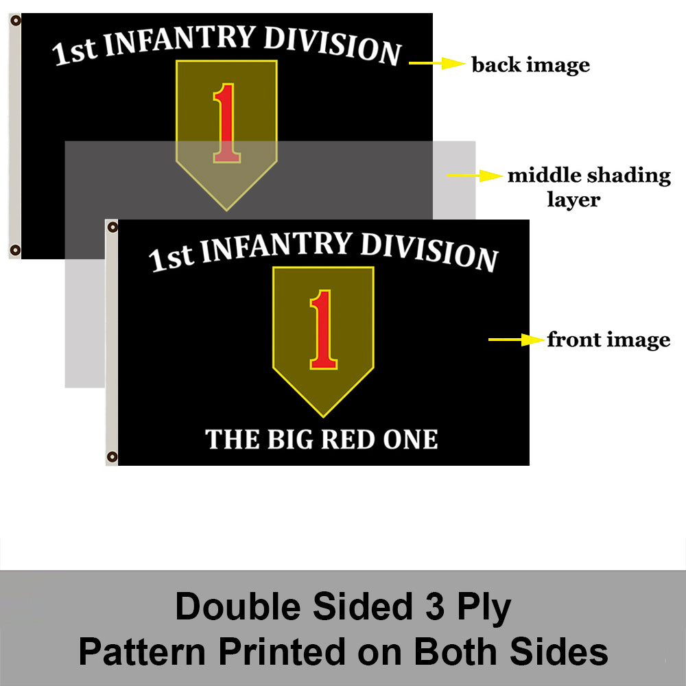 1st Infantry Division flag 3x5ft banner man cave 3