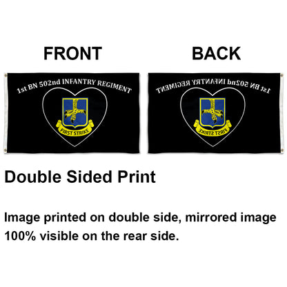 1st BN 502nd infantry regiment flag 3x5ft banner man cave