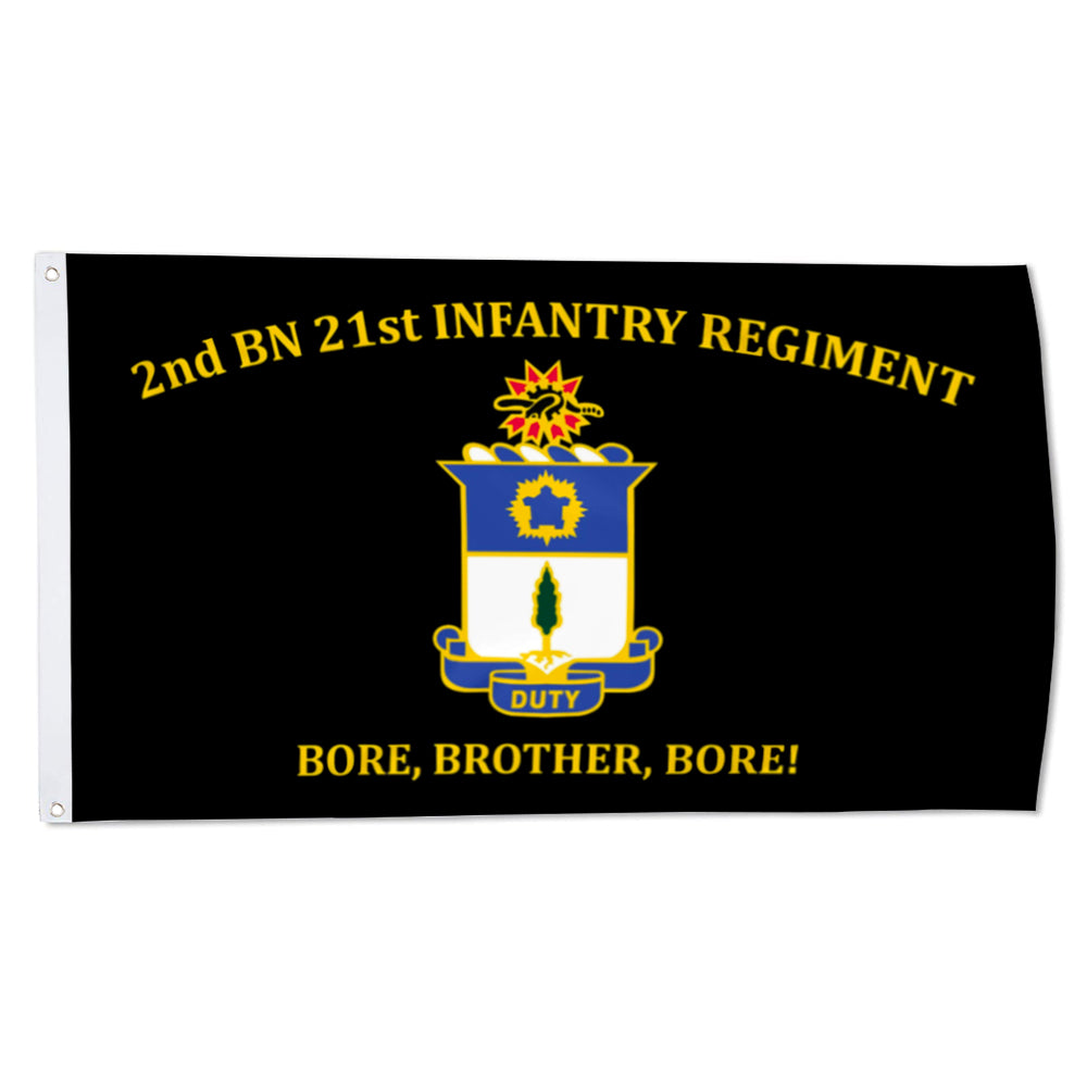 2nd BN 21st Infantry Regiment Bore,Brother,Bore flag 3x5ft banner man cave