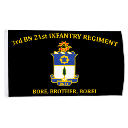 3rd BN 21st Infantry Regiment Bore,Brother,Bore flag 3x5ft banner man cave