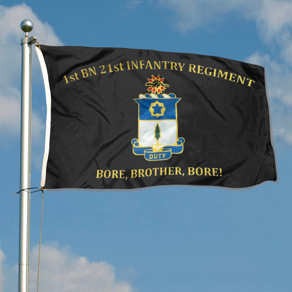 1st BN 21st Infantry Regiment Bore,Brother,Bore flag 3x5ft banner man cave