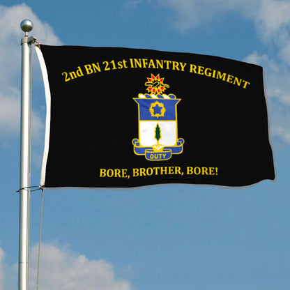 2nd BN 21st Infantry Regiment Bore,Brother,Bore flag 3x5ft banner man cave