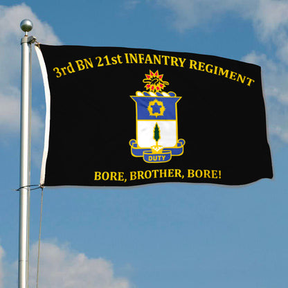 3rd BN 21st Infantry Regiment Bore,Brother,Bore flag 3x5ft banner man cave