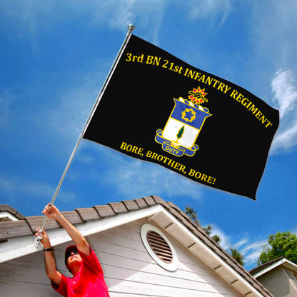 3rd BN 21st Infantry Regiment Bore,Brother,Bore flag 3x5ft banner man cave