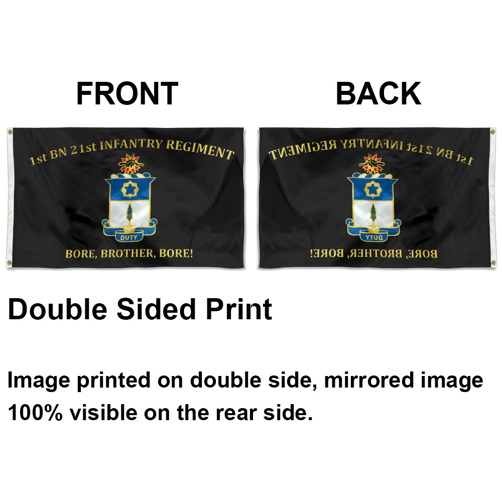 1st BN 21st Infantry Regiment Bore,Brother,Bore flag 3x5ft banner man cave