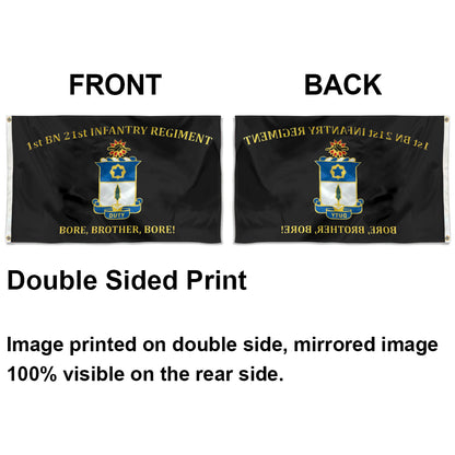 1st BN 21st Infantry Regiment Bore,Brother,Bore flag 3x5ft banner man cave