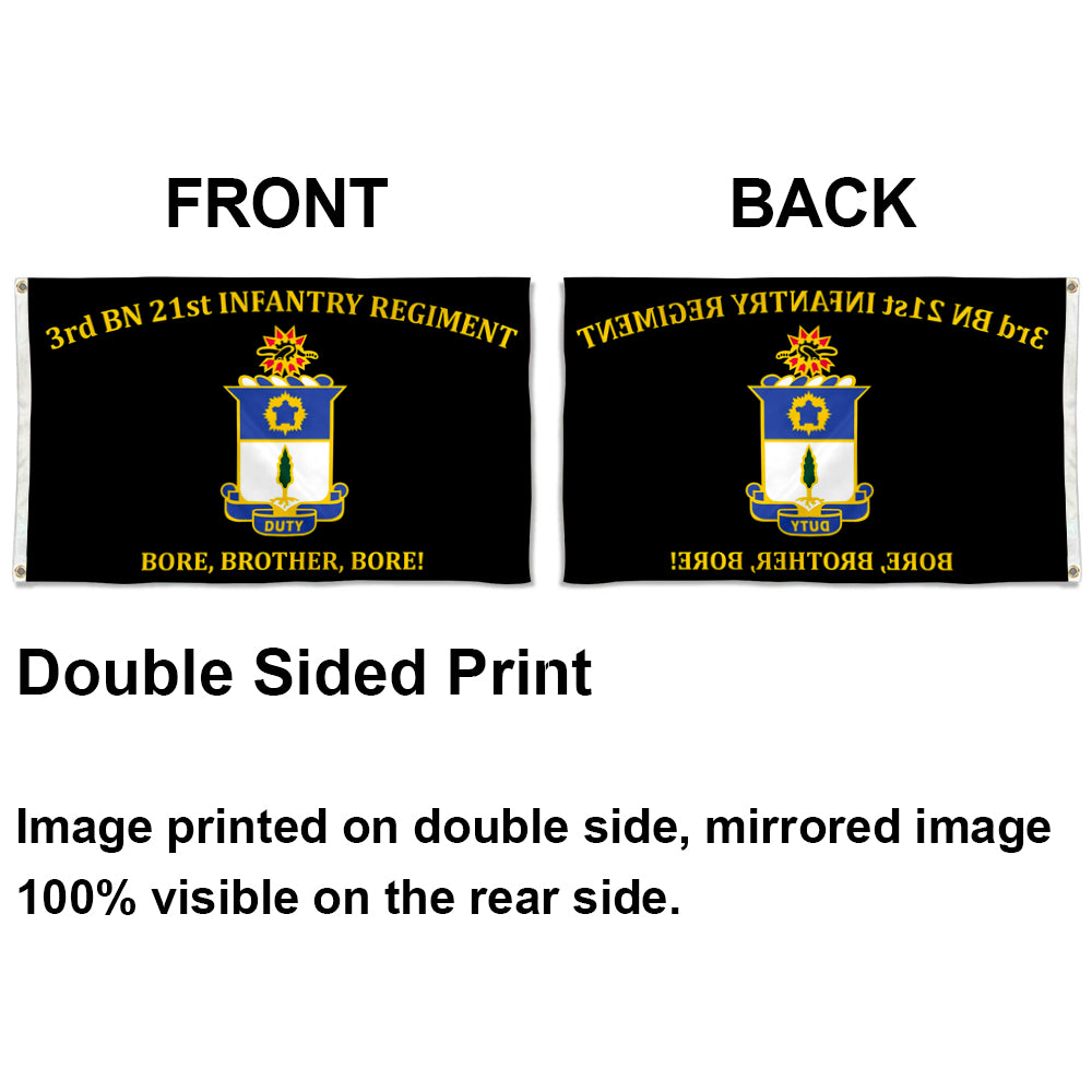 3rd BN 21st Infantry Regiment Bore,Brother,Bore flag 3x5ft banner man cave