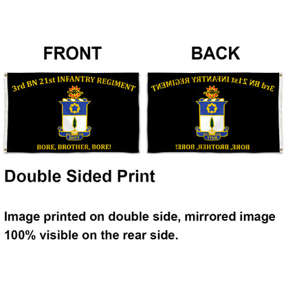 3rd BN 21st Infantry Regiment Bore,Brother,Bore flag 3x5ft banner man cave