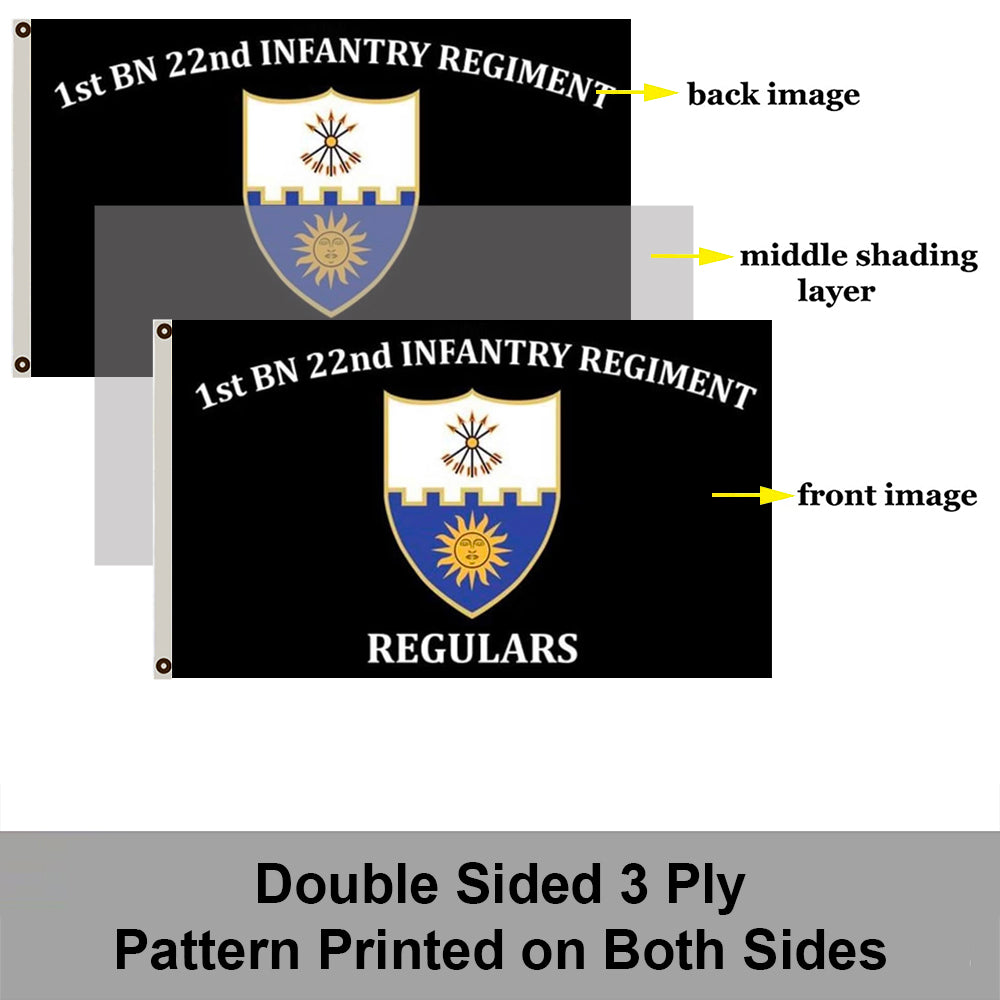1st bn 22nd Infantry Regiment flag 3x5ft banner man cave