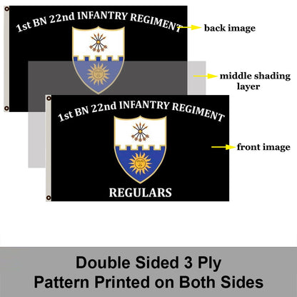 1st bn 22nd Infantry Regiment flag 3x5ft banner man cave