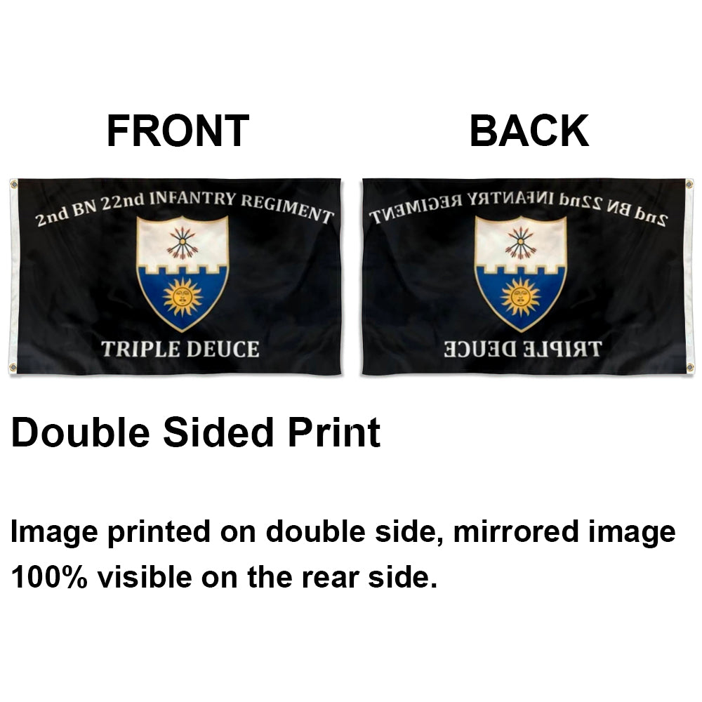 2nd bn 22nd Infantry Regiment flag 3x5ft banner man cave