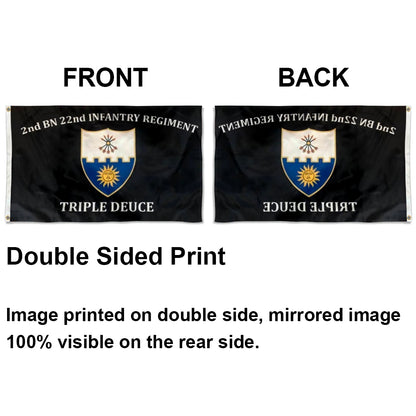 2nd bn 22nd Infantry Regiment flag 3x5ft banner man cave