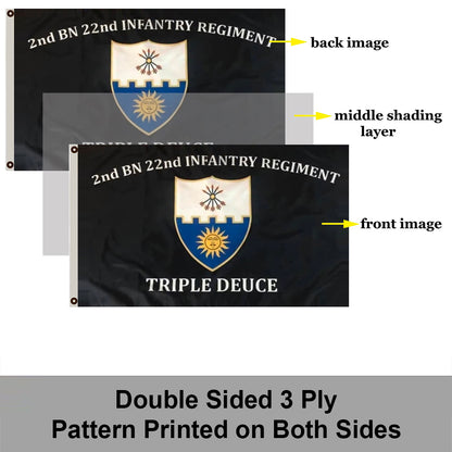 2nd bn 22nd Infantry Regiment flag 3x5ft banner man cave