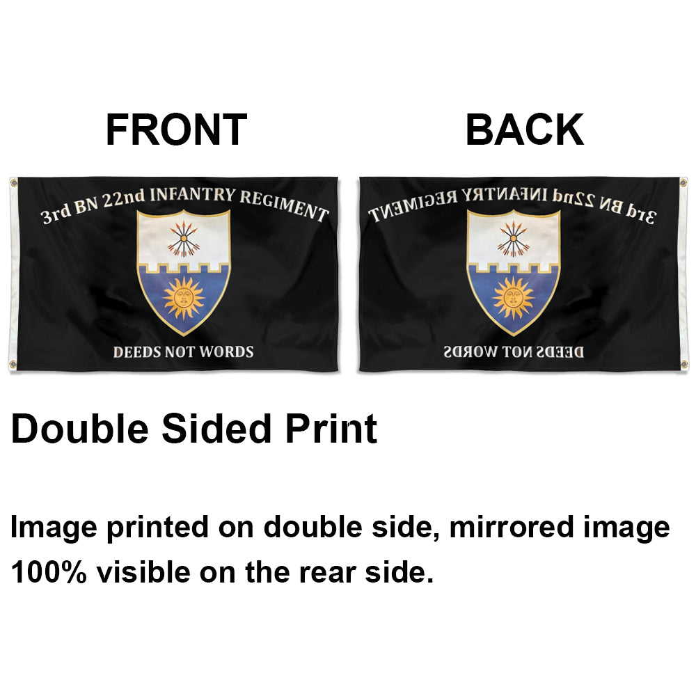 3rd bn 22nd Infantry Regiment flag 3x5ft banner man cave