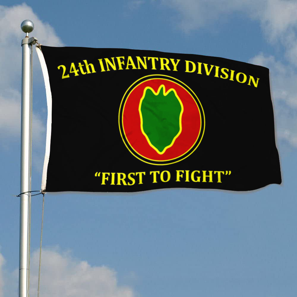 24th Infantry Division flag First to Fight flags 3x5ft banner man cave