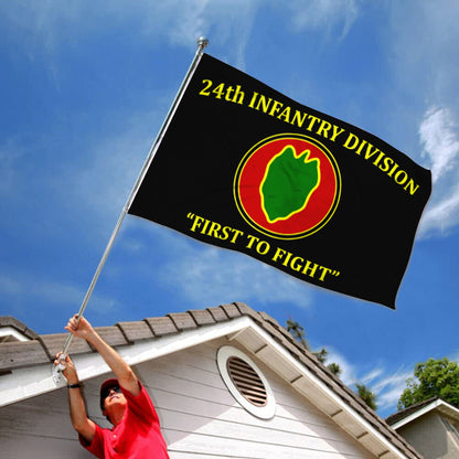 24th Infantry Division flag First to Fight flags 3x5ft banner man cave