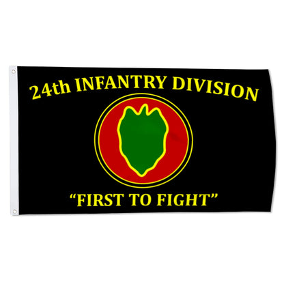 24th Infantry Division flag First to Fight flags 3x5ft banner man cave