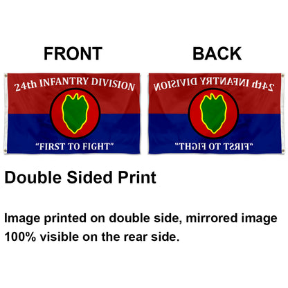 24th Infantry Division flag First to Fight flags 3x5ft banner man cave 2