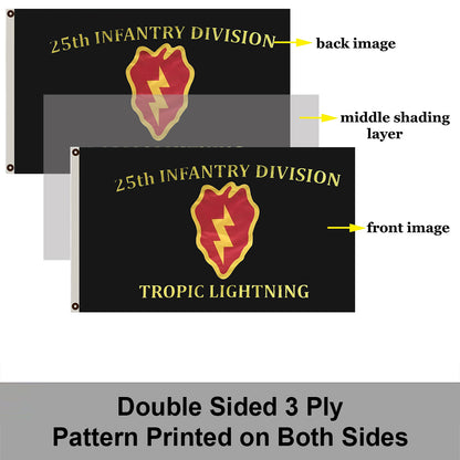 25th Infantry Division flag 3x5ft banner man cave