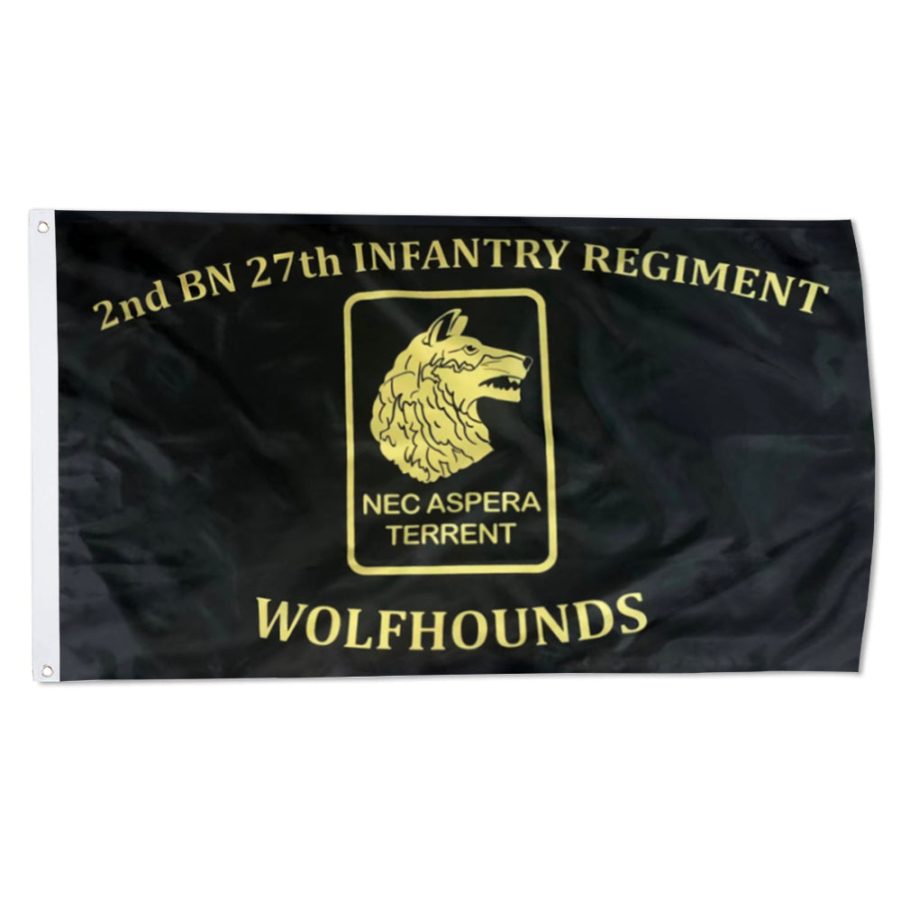 2nd bn 27th Infantry Regiment Wolfhounds flag 3x5ft banner man cave 2
