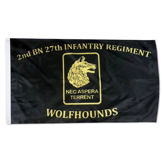 2nd bn 27th Infantry Regiment Wolfhounds flag 3x5ft banner man cave 2