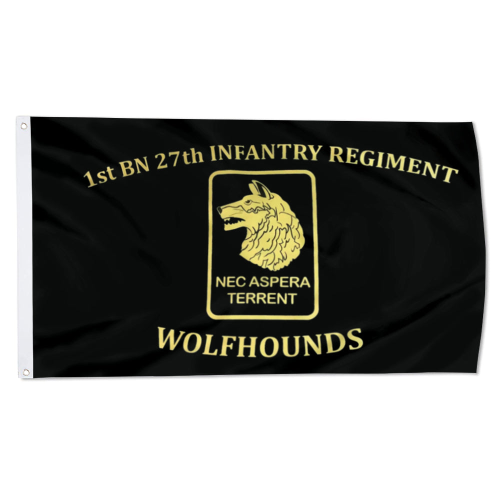 1st BN 27th Infantry Regiment Wolfhounds flag 3x5ft banner man cave