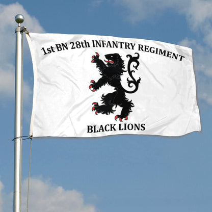 28th IN. Black Lions flag 3x5ft banner man cave