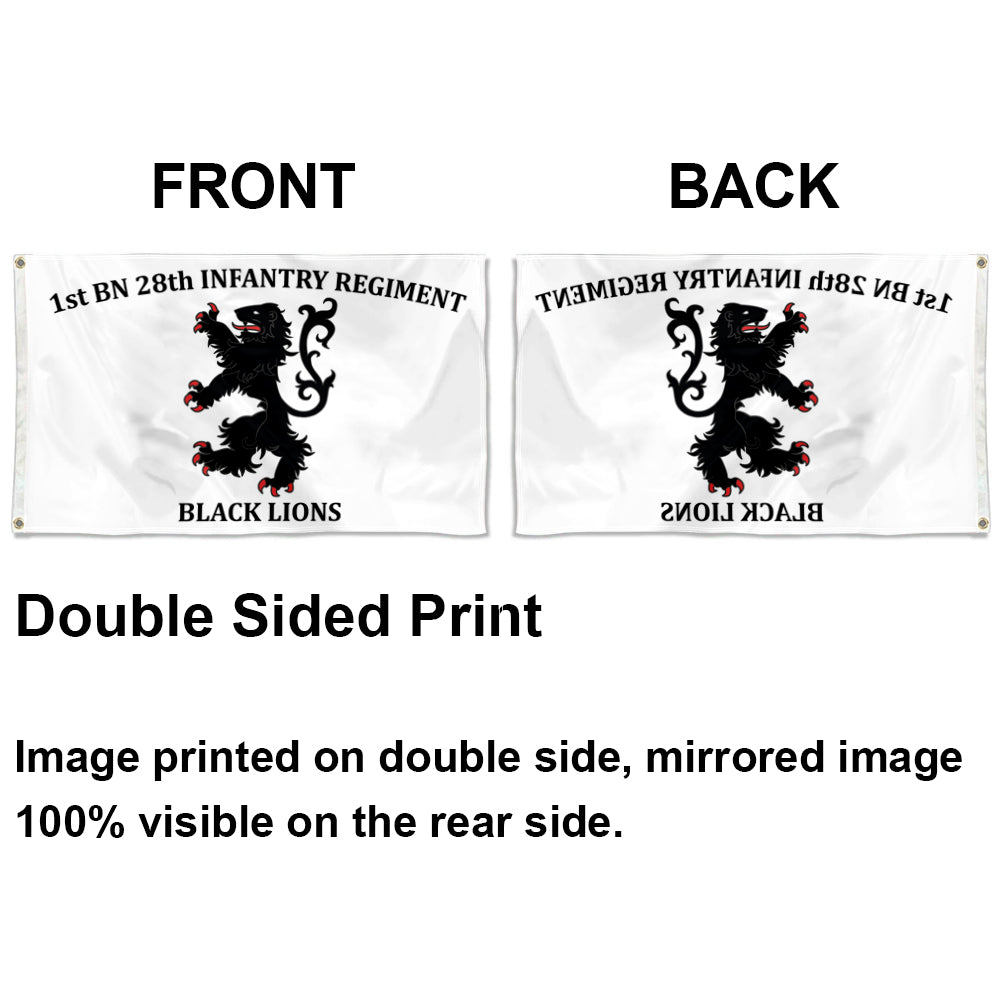 28th IN. Black Lions flag 3x5ft banner man cave