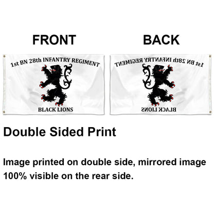 28th IN. Black Lions flag 3x5ft banner man cave