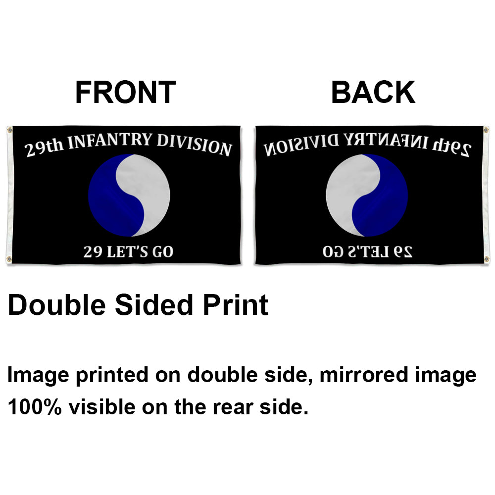 29th Infantry Division flag 29 Lets Go flags 3x5ft banner man cave 2