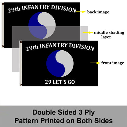 29th Infantry Division flag 29 Lets Go flags 3x5ft banner man cave 2