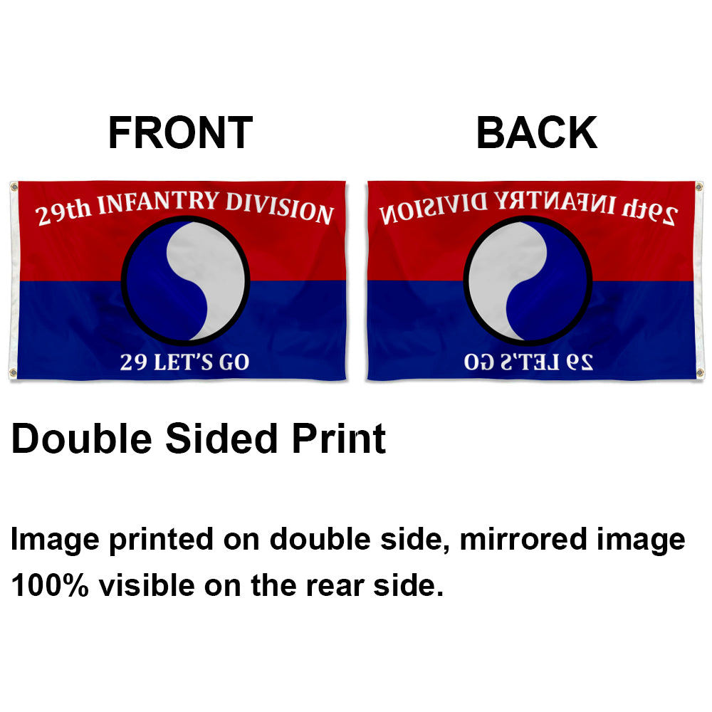 29th Infantry Division flag 29 Let's Go flags 3x5ft banner man cave