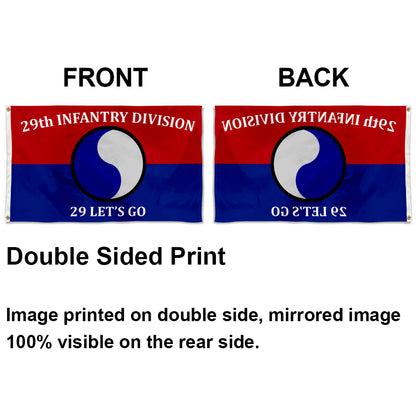 29th Infantry Division flag 29 Let's Go flags 3x5ft banner man cave