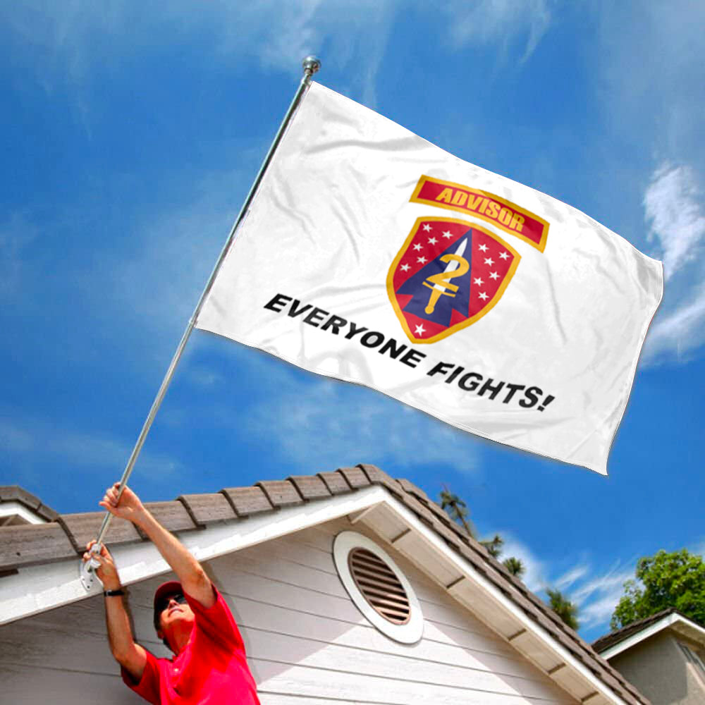 2ND SFAB WHITE Advisor Everyone Fights flag 3x5ft banner man cave