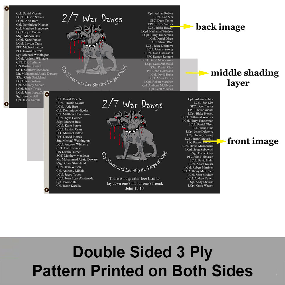 2/7 Company flag 3x5ft banner man cave 4