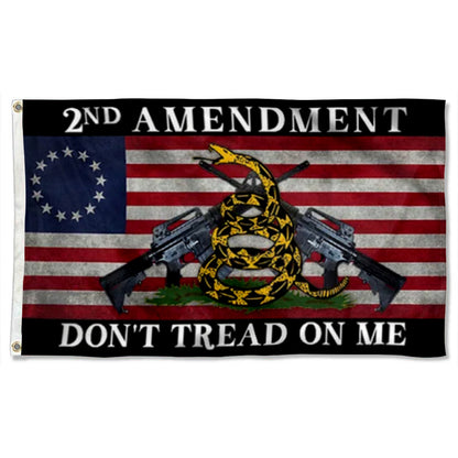 2nd Amendment Dont Tread On Me flag 3x5ft banner man cave