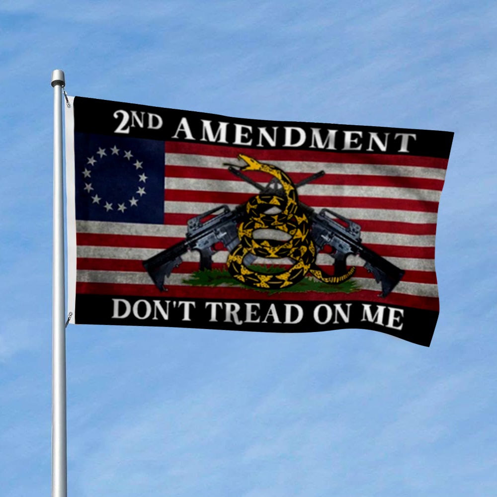 2nd Amendment Dont Tread On Me flag 3x5ft banner man cave