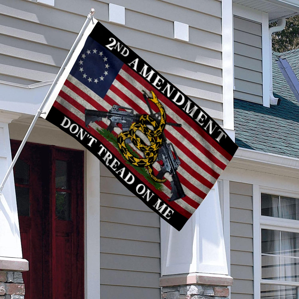 2nd Amendment Dont Tread On Me flag 3x5ft banner man cave