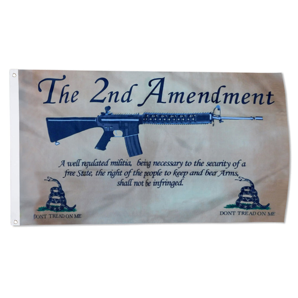 2nd Amendment Militia Gadsden Parchment Don't Tread On Me NRA flag 3x5ft banner man cave