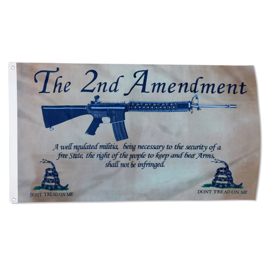 2nd Amendment Militia Gadsden Parchment Don't Tread On Me NRA flag 3x5ft banner man cave