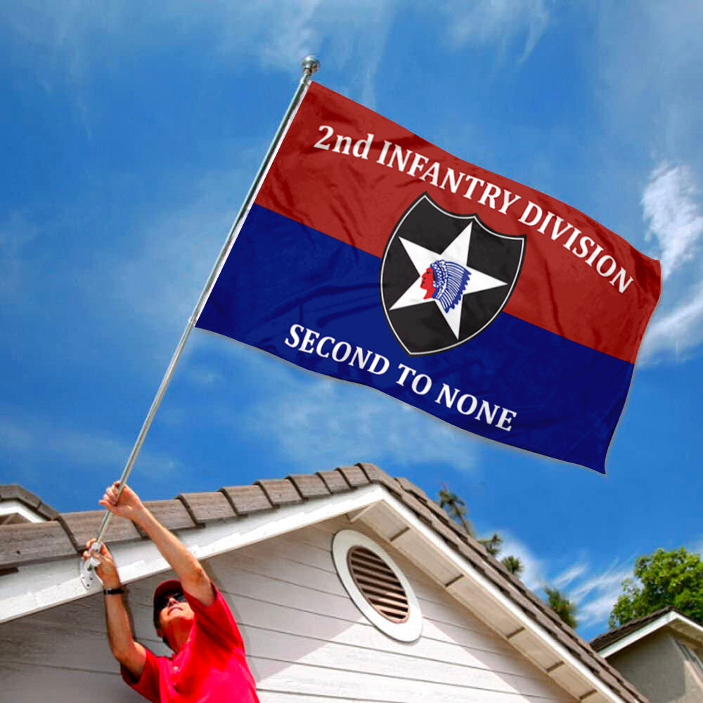 2nd Infantry Division flag 3x5ft banner man cave 4