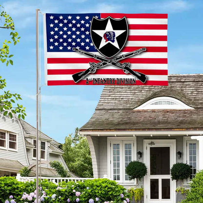 2nd Infantry Division flag 3x5ft banner man cave