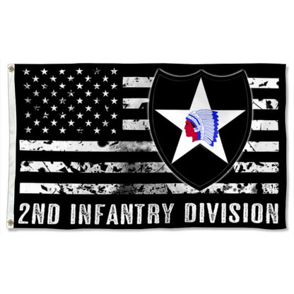 2nd Infantry Division flag 3x5ft banner man cave 2