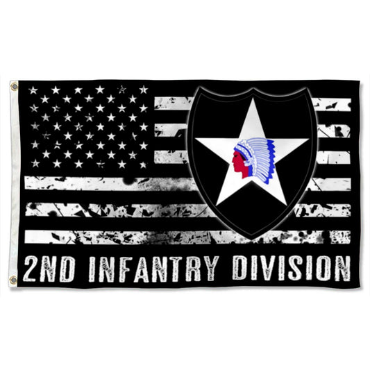 2nd Infantry Division flag 3x5ft banner man cave 2