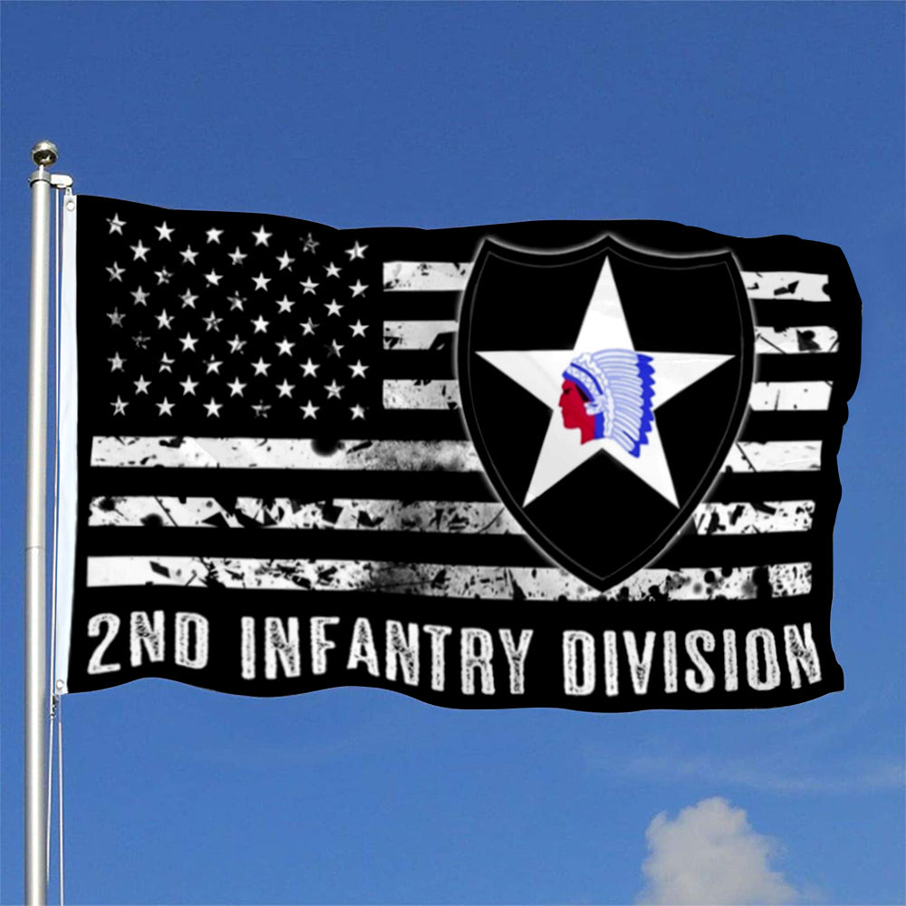 2nd Infantry Division flag 3x5ft banner man cave 2