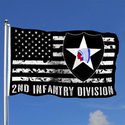 2nd Infantry Division flag 3x5ft banner man cave 2