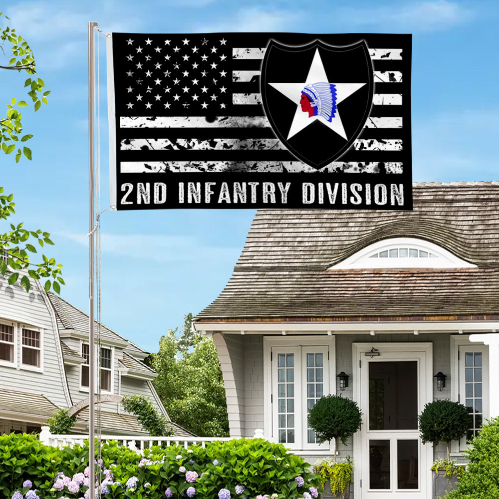 2nd Infantry Division flag 3x5ft banner man cave 2