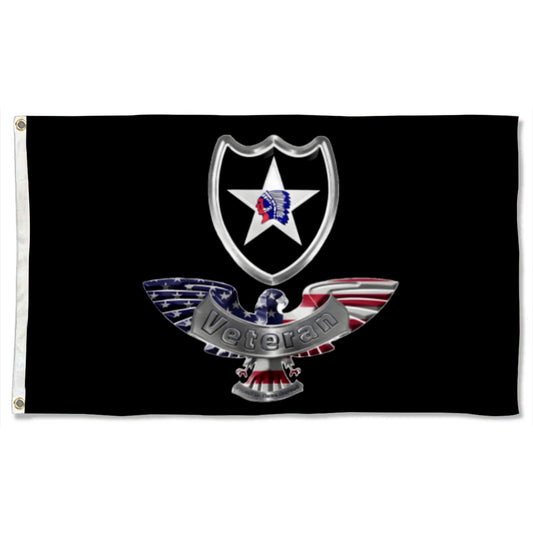 2nd Infantry Division Veteran flag 3x5ft banner man cave